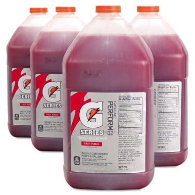 Gatorade Fruit Punch Concentrate - 1 Gallon | Instant Mixing | Makes up to 6 Gallons (4/CASE)