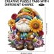 thumbnail image 2 of Rompecabezas de madera de 200 piezas con diseño de gnomos y flores para niños pequeños. Rompecabezas de girasoles de madera coloridos y de formas únicas. Regalos de cumpleaños., 2 of 9