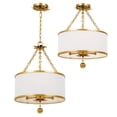 thumbnail image 3 of 513-GA Crystorama Lighting Broche - Three Light Chandelier in Traditional and Contemporary Style - 14 Inches Wide by 20 Inches High-Antique Gold, 3 of 9