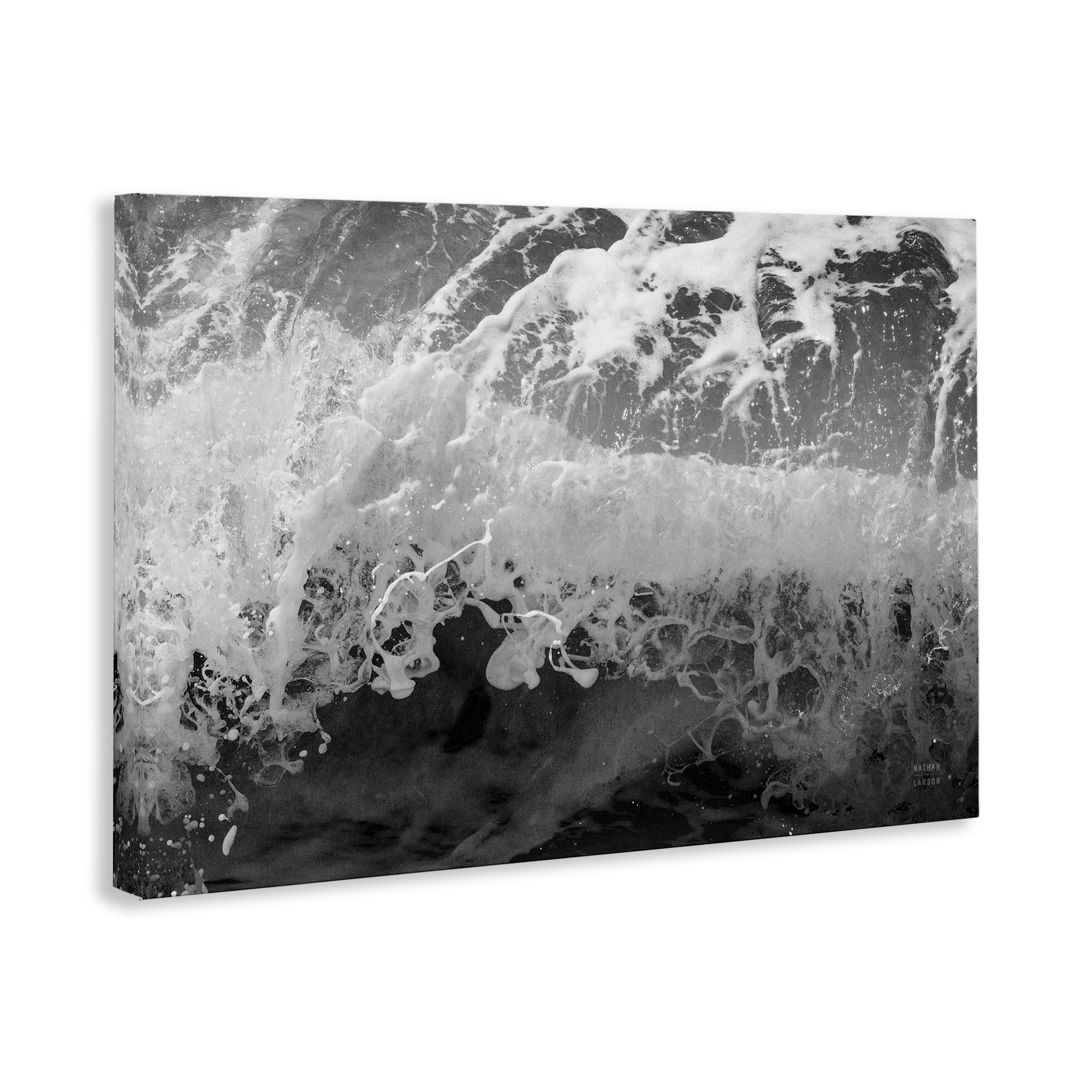 Stupell Industries Pacific Ocean Splash Landscape Photography Gallery Wrapped Canvas Art Print Wall Art, 45 x 30