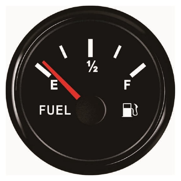 Signal 0-5V Boat Fuel Level Gauge Waterproof Car Fuel Gauge with Red Backlight Working Volt 9~32V Fit Car Motocycle Yacht ,Wide Application