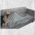 thumbnail image 6 of Damask Soft Flannel Fleece Blanket, Damask Style Antique Floral Motifs Pattern Royal Victorian Design Vintage Leaves, Cozy Plush for Indoor and Outdoor Use, 50" x 70", Grey and White, by Ambesonne, 6 of 6