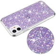 thumbnail image 6 of For iPhone 11 Case,Cute Glitter Bling Twinkle Stardust with Drop Protection Shockproof Soft TPU Slim Flexible Phone Case Girls/Women Protective case for iPhone 11,Anti Scratch,Purple, 6 of 6
