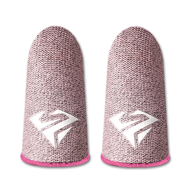 10 Pcs Manchons de Bout des Doigts pour Jeux sur Téléphone Mobile Sensibles Résistants à la Sueur Gants Antidérapants Anti-Empreintes Digitales Ultrafins en Fibre Rose Type 2