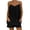 Black, variant on Curuila 2 Piece Sets For Women Solid Color Sleeveless Square Neck Shirt With Shorts Breathable Soft Outfit Set Black Size L