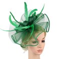 thumbnail image 2 of MESSUEN Fascinator Hat for Tea Party Women Womens Church Hats Ladies Church Hats Tea Party Hat for Women Hair Fascinators for Women Headpiece for Women Green One Size, 2 of 7