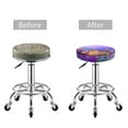 thumbnail image 6 of Lsque Colorful Purple Cosmos Flower Round Bar chair cushion covers Velvet Fabric Premium Comfort Protects from Scratches and Stains for 14-17 Inch Chair- 14 inch, 6 of 7