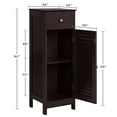 thumbnail image 2 of Alden Design Wooden Storage Floor Cabinet with Drawer for Bathroom, Espresso, 2 of 11
