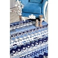 thumbnail image 3 of Furnish My Place Geometric Pattern Rug - 5 ft. x 8 ft., Light Blue, Rustic Theme Rug | Home Furnishings, 3 of 7