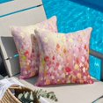 thumbnail image 5 of Spring Abstract Throw Pillow Cover Watercolor Pink Flowers Oil Painting Cotton Linen Cushion Cover Throw Pillow Case with Invisible Zipper for Couch Sofa Bed Chair Car 18x18 Inch, 5 of 14
