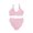 Pink-01, variant on Swimsuit for Girls Size 9-10Y Solid Color Kids Cute Two Piece Bikini with Triangle Bottoms Bathing Suits for Girls