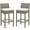 Gray, variant on Modway Conduit Outdoor Wicker Rattan Bar Stools - Set of 2, Light Gray/White