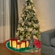 thumbnail image 1 of Falda de árbol de Navidad estampada | Adorno redondo de 89 cm para base de árbol | Decoración navideña de tela roja para fiestas navideñas y decoración del hogar, 1 of 5