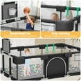thumbnail image 4 of babyeap Baby Playpen,73 Inch Extra Large Baby Playard,Playpen for Babies and Toddlers With Basketball Hoop,Children Kids Play Fence for Indoors Outdoors,Black, 4 of 7