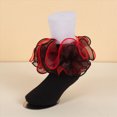 thumbnail image 5 of Big Ruffle Ankle Socks Baby Kids Double Lace Turn Cuff Sock for Girls Cute Frilly Dress Socks 0-6 Months 6-12 Months 2T 3T 4T 5T 6T 7T 8T 9T 10T Kids, 5 of 9