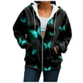thumbnail image 6 of GEWSEY Women's Zip Up Hoodies Long Sleeve Pocket Drawstring Sweatshirts Fall Casual Outfits Jackets (Green, 3XL), 6 of 7