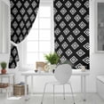 thumbnail image 5 of Fsddascl Black Boho Geometric Blackout Curtains for Bedroom/Living Room, Thermal Insulated Kitchen Curtains, Retro Simple Ethnic Abstract Motifs Grommet Darkening Window Treatment Drapes 42"x84"x2, 5 of 8