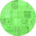 thumbnail image 1 of Ahgly Company Indoor Round Patchwork Green Transitional Area Rugs, 7' Round, 1 of 1