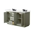 thumbnail image 4 of Wyndham Collection Wcf414160d-Qtz-Us3mxx Strada 60" Free Standing Double Basin Vanity Set, 4 of 7