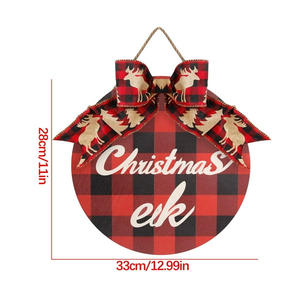 Birdeem Christmas Decorations Merry Christmas Sign Outdoor Wreath Door Sign Wooden Sign Christmas Decor Hanging Sign Wood Christmas Welcome Sign for Front Door