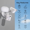 thumbnail image 3 of Geeni Lighthawk Smart Outdoor Floodlight Camera - 3MP Ultra-HD Video, 1800 Lumens, Motion-Activated Security Light, Two-Way Audio, & Built-in Siren - Dual-Band 2.4/5GHz Wi-Fi, 3 of 9