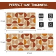 thumbnail image 6 of Boho Kitchen Mat Set of 2,Geometric Semicircle Print Abstract Kitchen Rugs and Mats Non Skid Washable,Modern Farmhouse Runner Rugs with Rubber Backing for Kitchen Decor (17"x47"+17"x30"), 6 of 6
