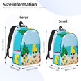 thumbnail image 4 of Daiia Gnomes On The Beach Vintage Canvas Backpack for Men and Women ,Hiking Backpack,Travel Laptop Bag for School,Large Capacity Backpack-Medium, 4 of 8