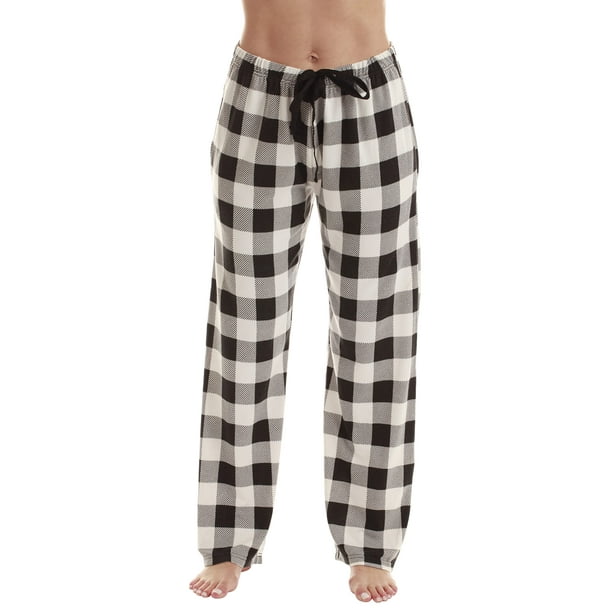 Just Love Fleece Pajama Pants for Women Sleepwear PJs (White Black