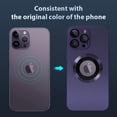 thumbnail image 6 of for iPhone 14 Pro Max Phone Case Magnetic AG Glass Frosted Case with Camera Lens Protector for iPhone 14 Pro Max Compatible with Magsafe Slim Full Body Protective Cover for Women Men-Purple, 6 of 12