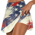 thumbnail image 2 of QATAINLAV Plus Size 4th of July Skort, Women 2024 Summer Fake Two Piece Yoga Shorts American Flag Patriotic Tennis Skirts Multicolor XXL, 2 of 6