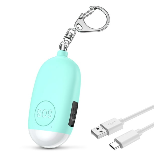 Safety Alarm Keychain, AMIR Personal Alarm Keychain Rechargeable 130dB ...