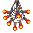 thumbnail image 2 of Novelty Lights 100 Feet Orange G30 Globe Outdoor Patio String Lights, Brown Wire, 2 of 6