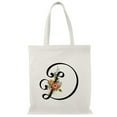 thumbnail image 1 of Smartprints Letter D Flower Bouquet Tote Bag - Image by Shutterstock, One Size Cotton Canvas Tote Bag, 1 of 4