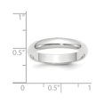 thumbnail image 5 of Auriga Fine Jewelry 14K White Gold 4mm Half-Round Women's Wedding Band Size 11.5, 5 of 6