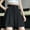 c03Black, variant on LNWUY Women Girls Pleated Skirts with Shorts Elastic Waist Uniform Plus Size A-Line Short Mini Basic Skirt Casual Skirt Beige XXXXL