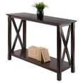 thumbnail image 3 of Pemberly Row X Designed Transitional Solid Wood Console Table in Cappuccino, 3 of 6