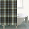 thumbnail image 5 of Rustic Plaid Waterproof Shower Curtain, Fabric Bathroom Shower Curtain Featuring Classic Buffalo Plaid, Retro Checkered Pattern, Colorful Checkerboard Design, Machine Washable, Hooks Included, 5 of 5