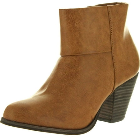 

Reneeze Womens Baba-03 Fashion Comfy Stacked Chunky Heel Side Zipper Ankle Bootie Khaki 6