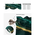 thumbnail image 5 of Tie Up Valance Curtain for Kitchen,Teal Marble Gold Stripe Rod Pocket Short Curtains Adjustable Tie-Up Shade Valances,Abstract Water Ripple Window Treatment for Bathroom Living Room Bedroom, 5 of 8