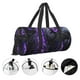 thumbnail image 3 of Fotbe Purple Plant White Tiger Bolsa Deportiva de Lona Plegable con Estampado, Bolsa de Gimnasio con Bolsillo Seco/Húmedo, Bolsa de Viaje Ultraligera de Gran Capacidad, 3 of 6
