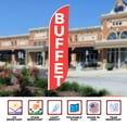 thumbnail image 6 of Buffet Sign feather flag Pole Mount for Outdoor by Mavis Print | 15 FEET Long Polyester Outdoor Banner Flag with Pole Kit for Easy Hang | HD Print Swooper Flag Pole Mount for Food Advertising ade, 6 of 7