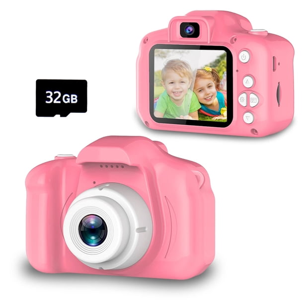 Cámara Seckton Upgrade Kids Selfie HD de 8 MP, rosa con SD de 32 GB