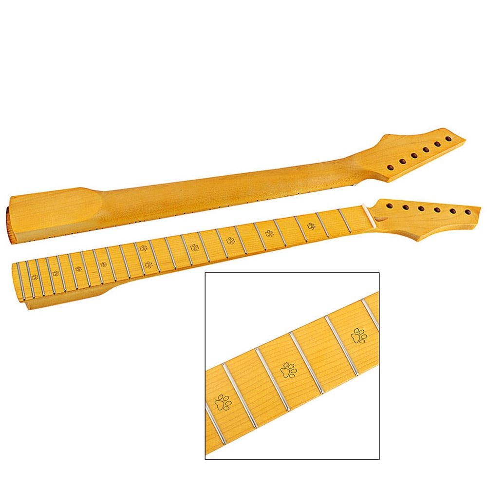 Universal Unfinished Electric Guitar Neck Maple Wood 22 Frets