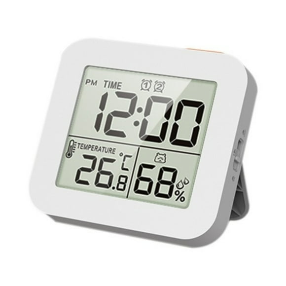 EGNMCR Alarm Clock Wall Clock LCD Digital Display Hygrothermograph Humidity Meter Temprature Meter Multifunctional Clock Timer Recyclable Timing Two Sets Of Alarms Clock Alarm clock