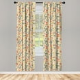 thumbnail image 3 of Ambesonne Floral Curtains, Hand Drawn Style Growth, Pair of 28"x95", Multicolor, 3 of 5