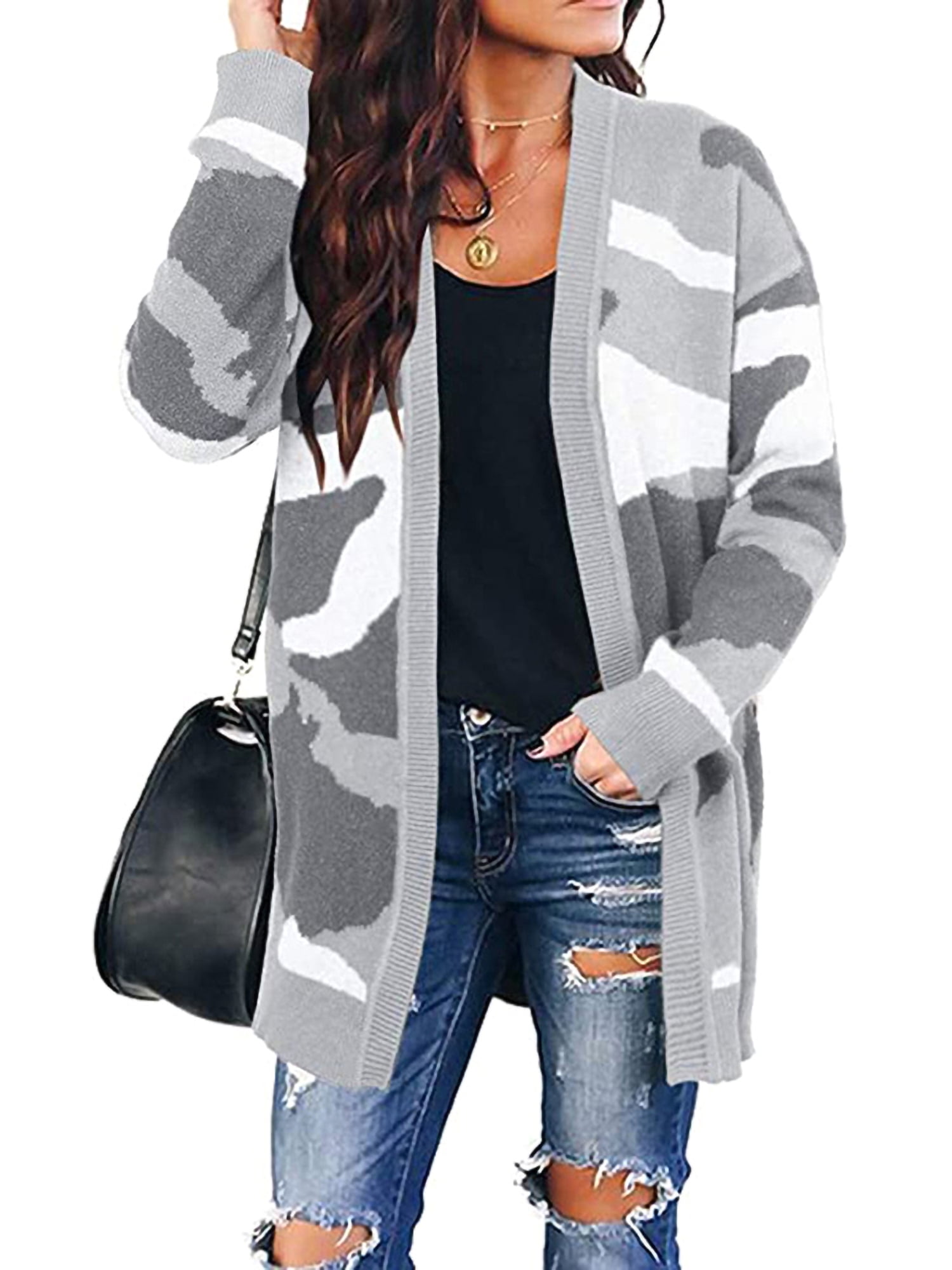 casual v neck long sleeve women's sweaters