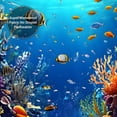 thumbnail image 6 of LVRLVR 1/4 Underwater world Ocean Fabric Shower Curtain Rug Set - Vibrant Coral Reef Underwater Bath Mat Bathroom Decoration,Blue, 70.8" × 70.8", 6 of 9