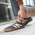 thumbnail image 5 of KANG Fashion Women's Wide-Toe Casual Sneakers, Minimalist Barefoot-Style Shoes, Platform -Sole Comfort Walking Shoes, Couples' Style Leather-Upper Athletic Shoes Grey 44, 5 of 9