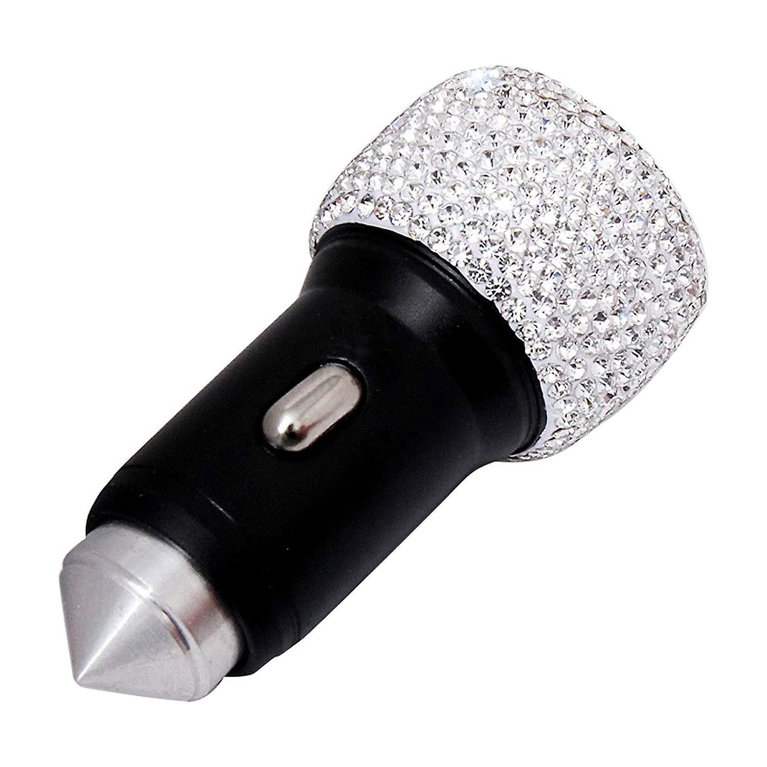 compatible Car Charger Bling Diamond Dual USB Car Adapter Handmade Rhinestones Crystal Car Decorations_Perfect Gift