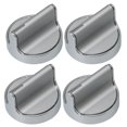 thumbnail image 1 of BQLZR 4PCS W10698166 Silver Mental Cooktop Burner Knob Cooker Stove Control Knob, 1 of 5